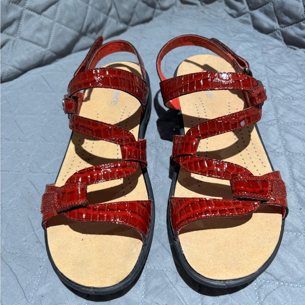 Women's Red Strappy Sandals